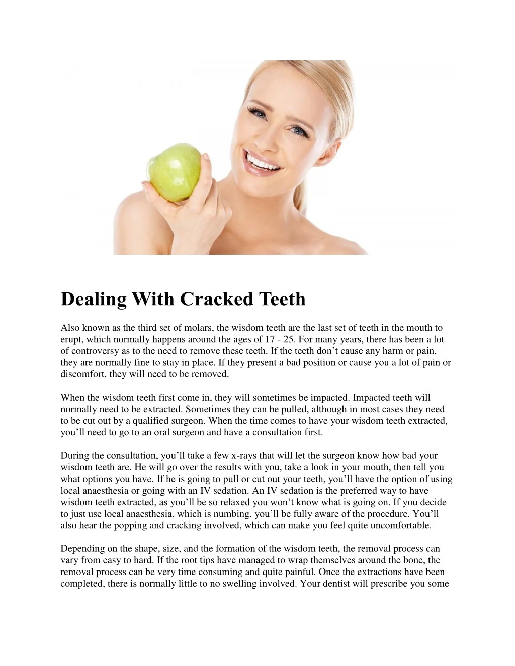 dealing with cracked teeth