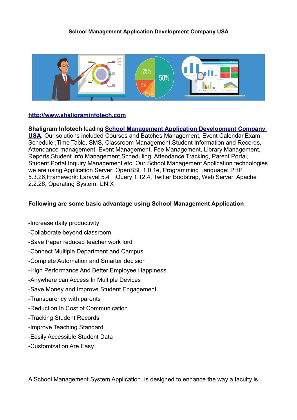 school management application development company