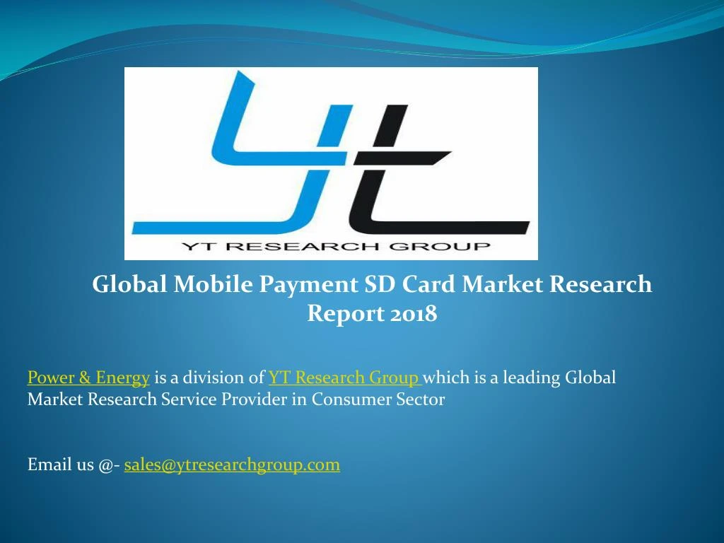 global mobile payment sd card market research