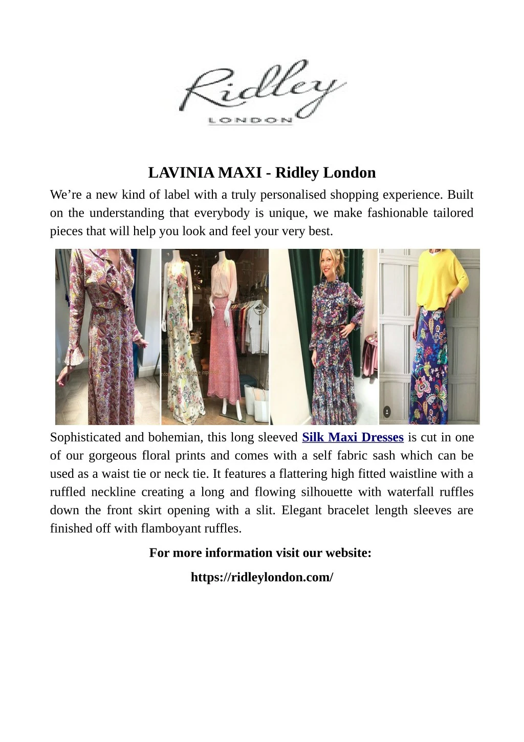lavinia maxi ridley london we re a new kind