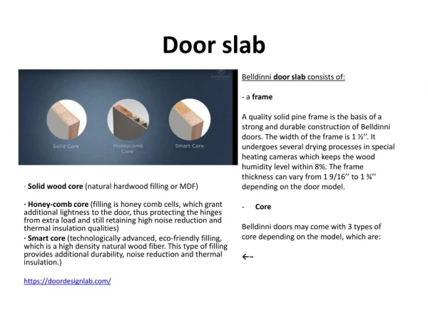 What is a Door Slab?