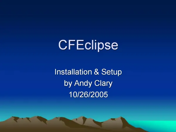 CFEclipse