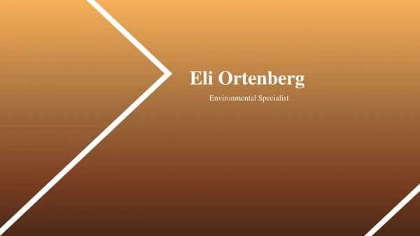 Eli Ortenberg - Geologist From California