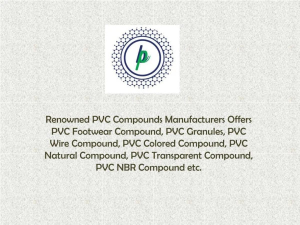 PVC Compound Manufacturers