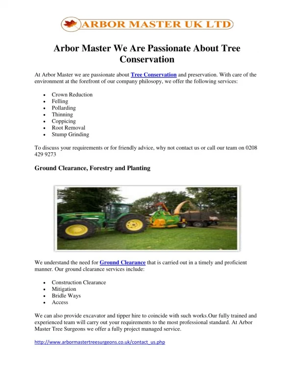 Arbor Master We Are Passionate About Tree Conservation