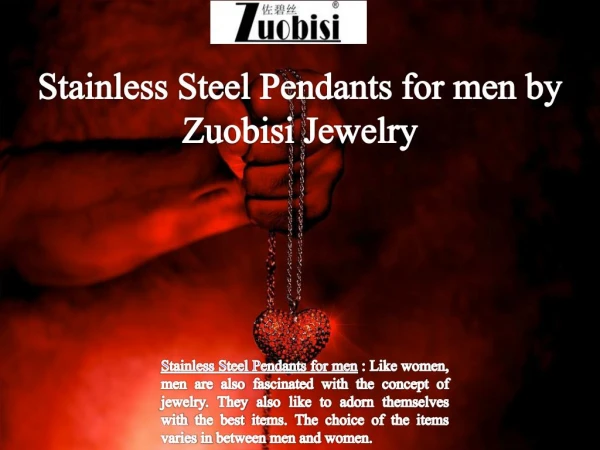 Stainless Steel Pendants for men by Zuobisi Jewelry