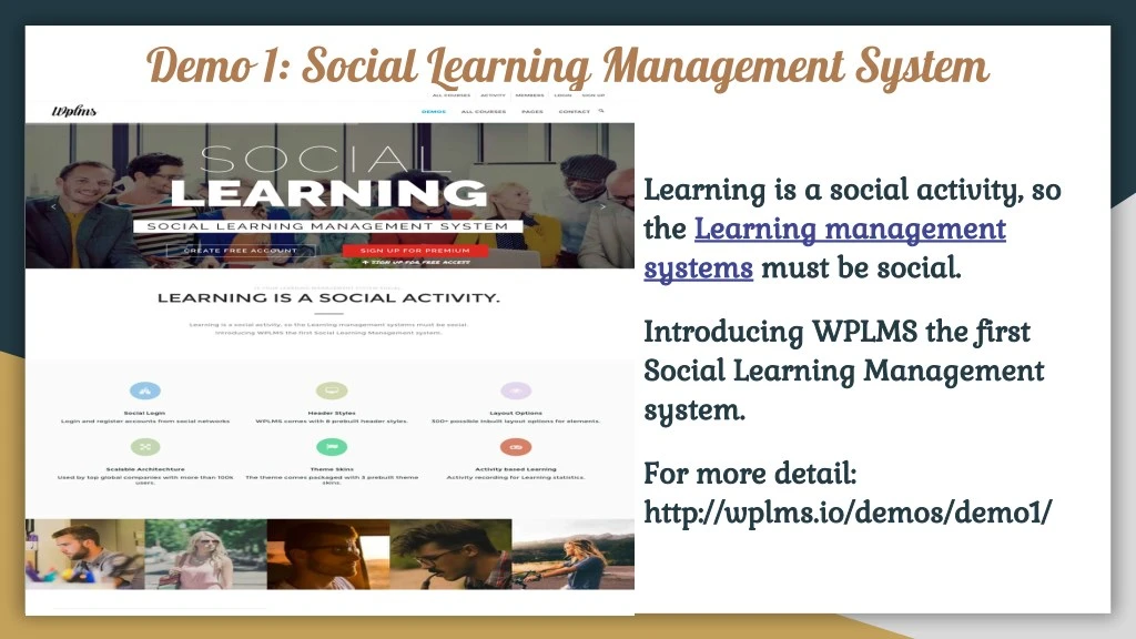demo 1 social learning management system