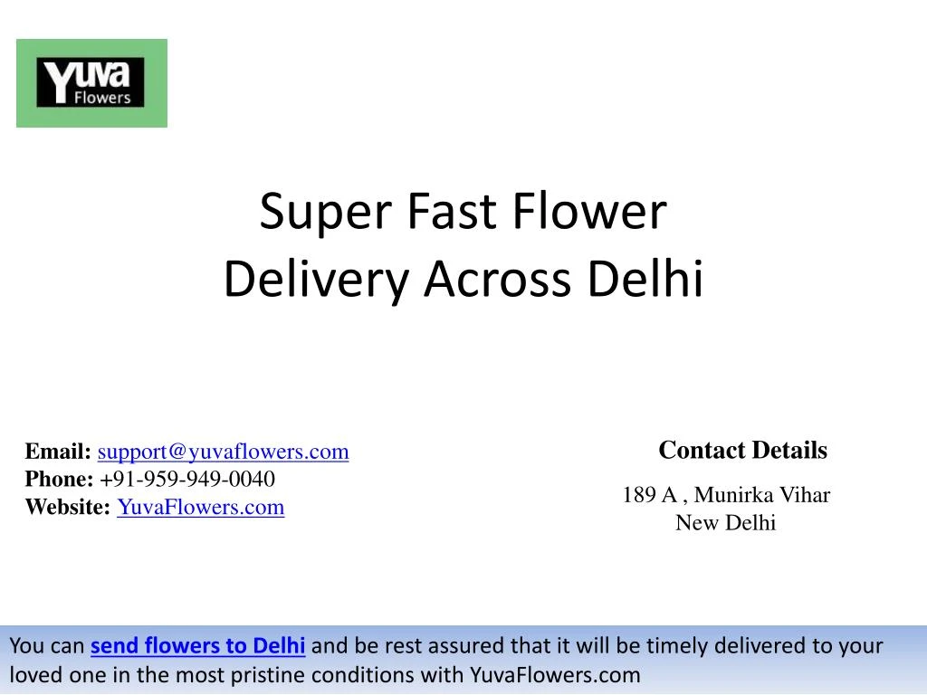 super fast flower delivery across delhi