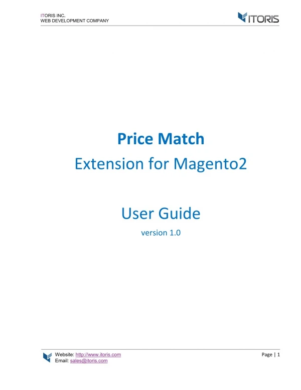 Magento 2 Price Match Extension By ITORIS INC