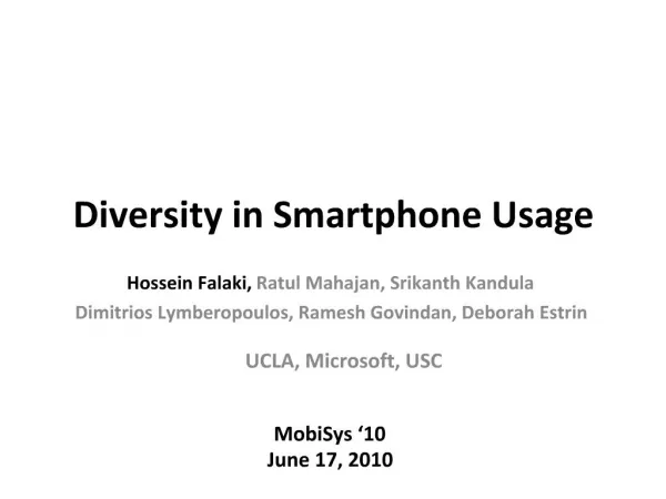 Diversity in Smartphone Usage