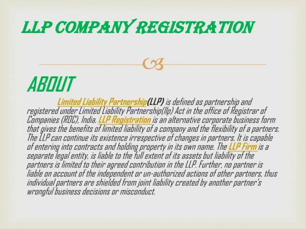 LLP registration