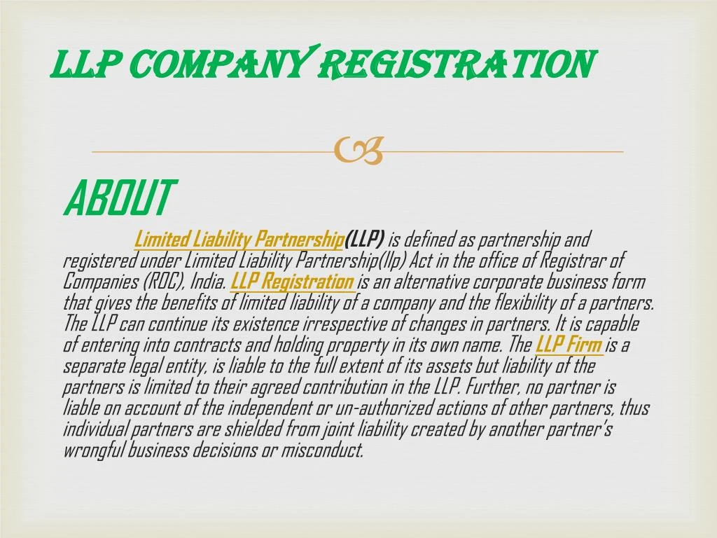 llp company registration
