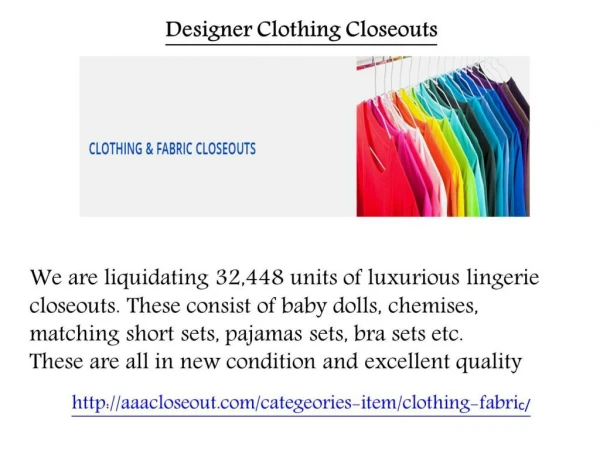 Wholesale Clothing Liquidators | Clothing Closeouts & Liquidation