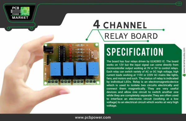 4 Channel Relay Board - PCB Power Market