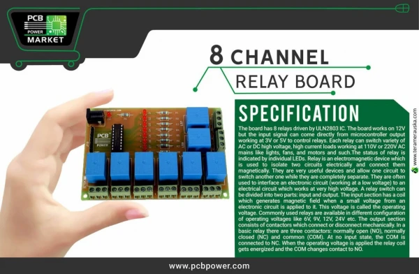 8 Channel Relay Board - PCB Power Market
