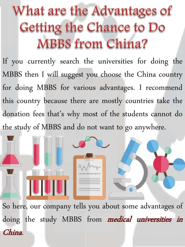 What are the Advantages of Getting the Chance to Do MBBS from China?