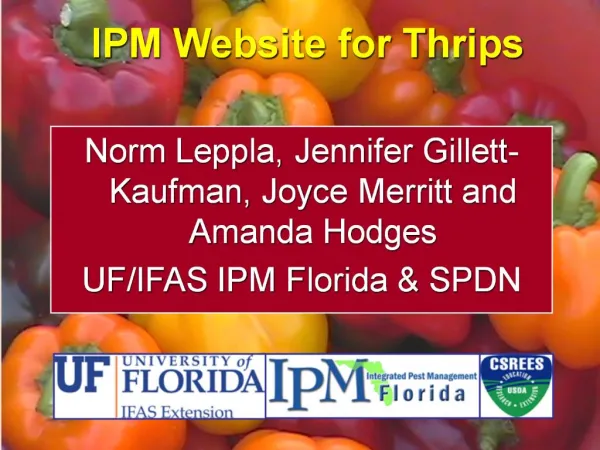 IPM Website for Thrips