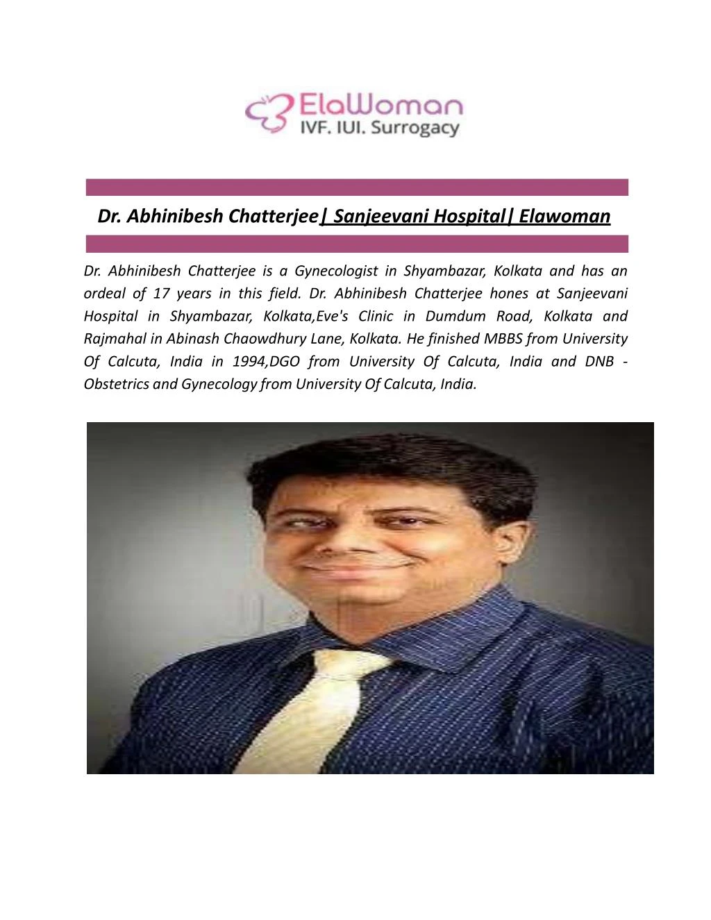 dr abhinibesh chatterjee sanjeevani hospital