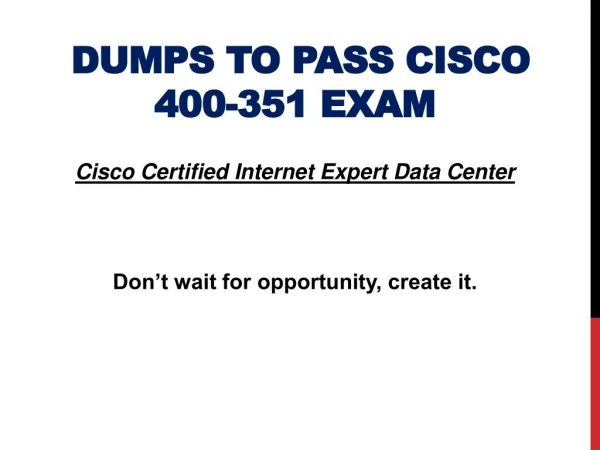 100% Latest Questions Answers for Cisco 400-351 Exam | Pass Cisco 400-351 Exam Easily