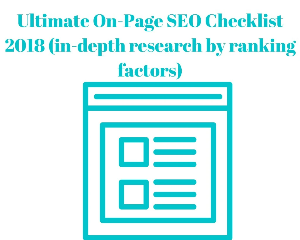 ultimate on page seo checklist 2018 in depth