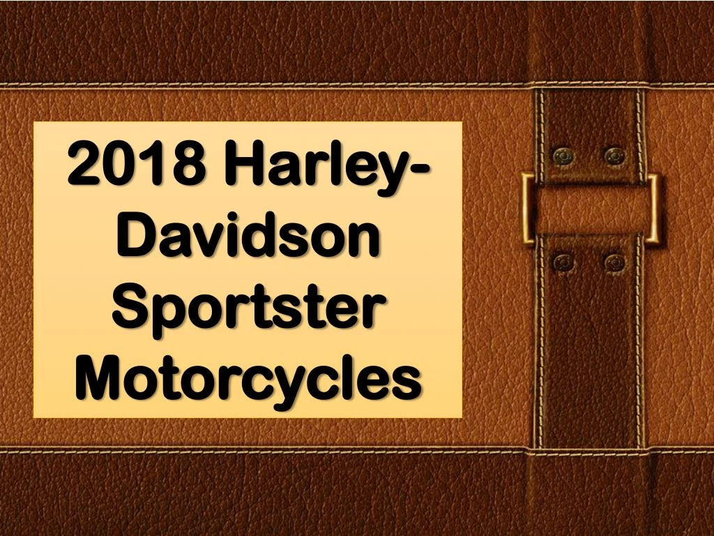 2018 harley davidson sportster motorcycles