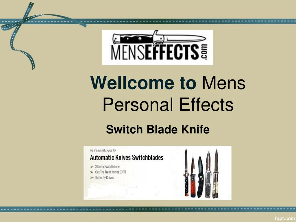 wellcome to mens personal effects
