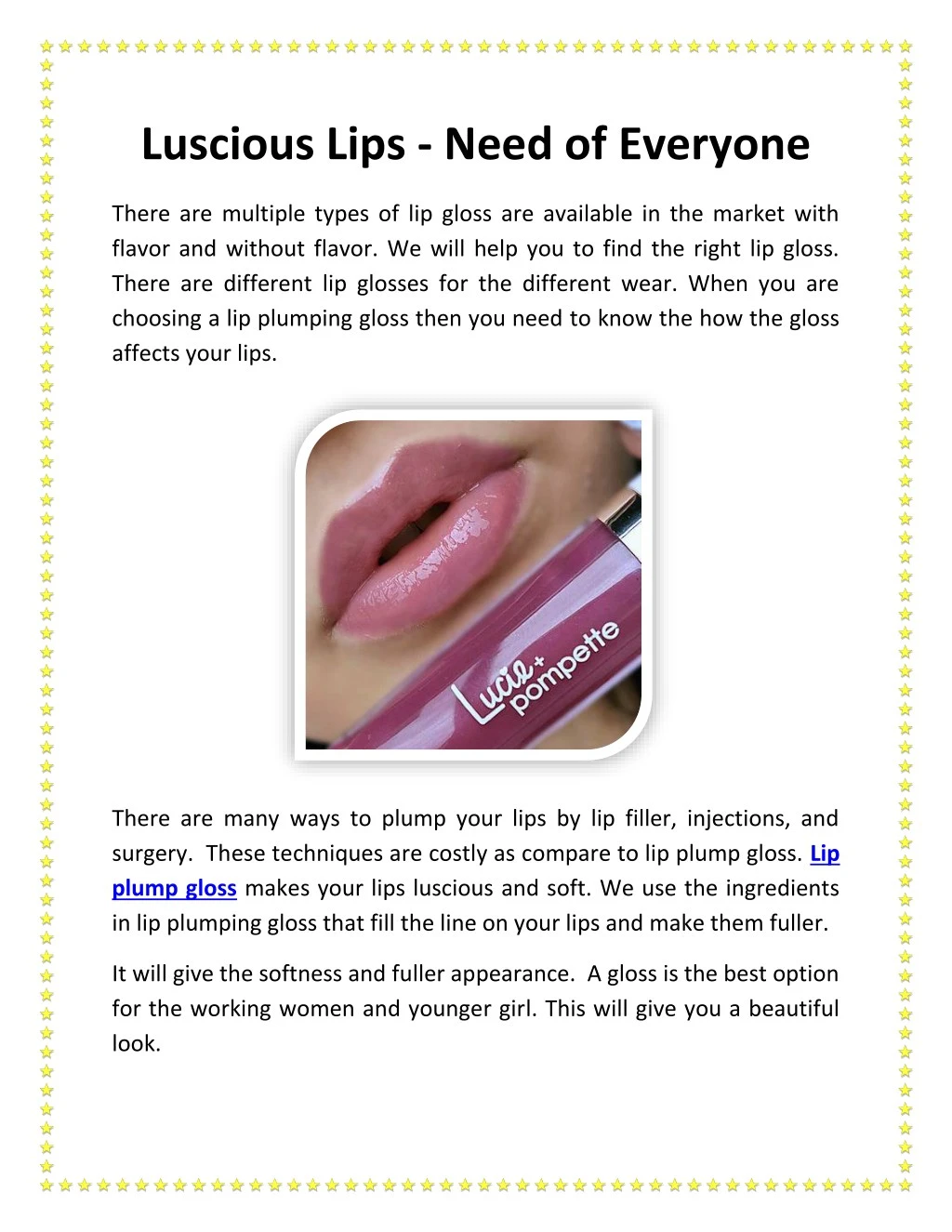 luscious lips need of everyone