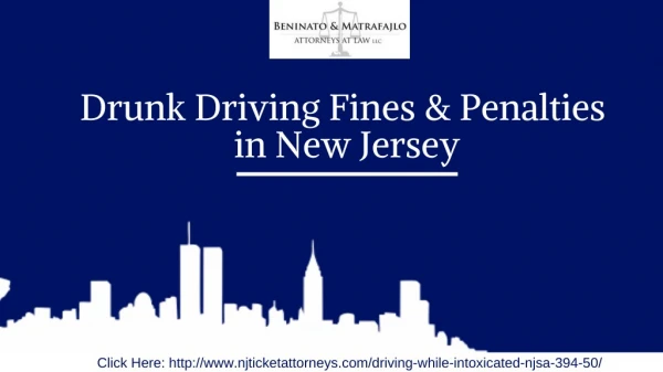 New Jersey DUI & DWI Law