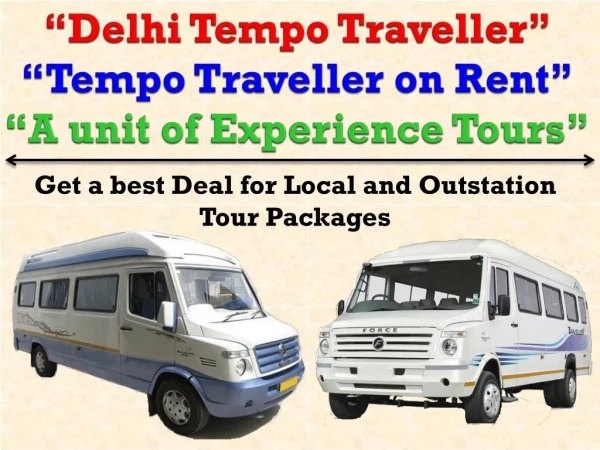 Book Tempo Traveller in Delhi NCR