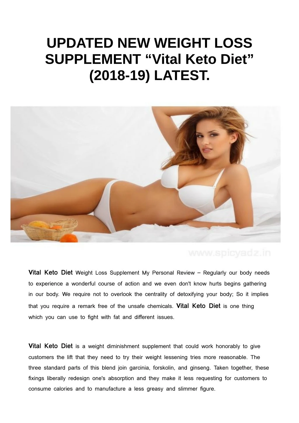 updated new weight loss supplement vital keto