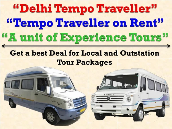 Book Luxury Tempo Traveller on Rent Delhi NCR