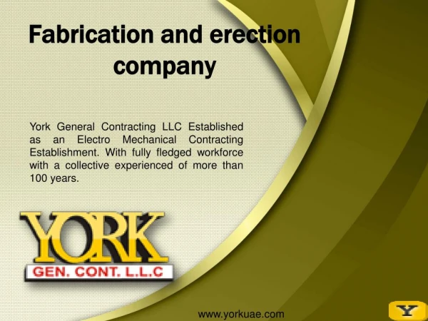 Fabrication and erection company Abu Dhabi, UAE