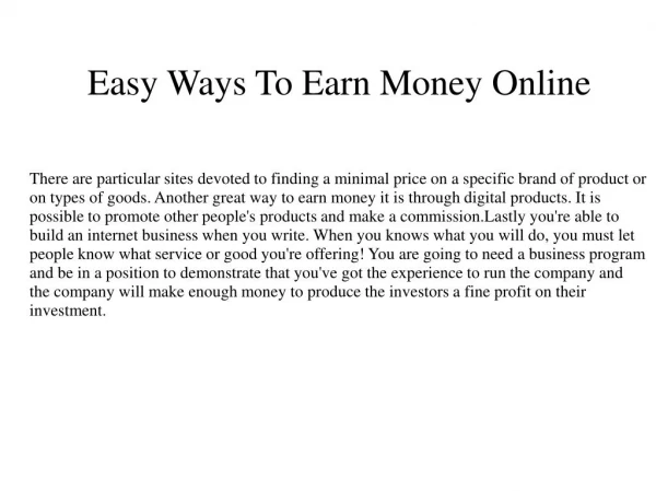 Legitimate Ways To Earn Money Online