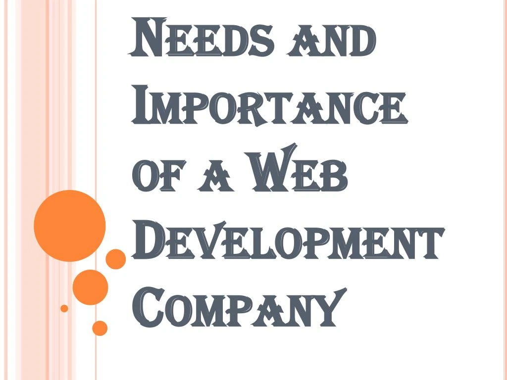 needs and importance of a web development company