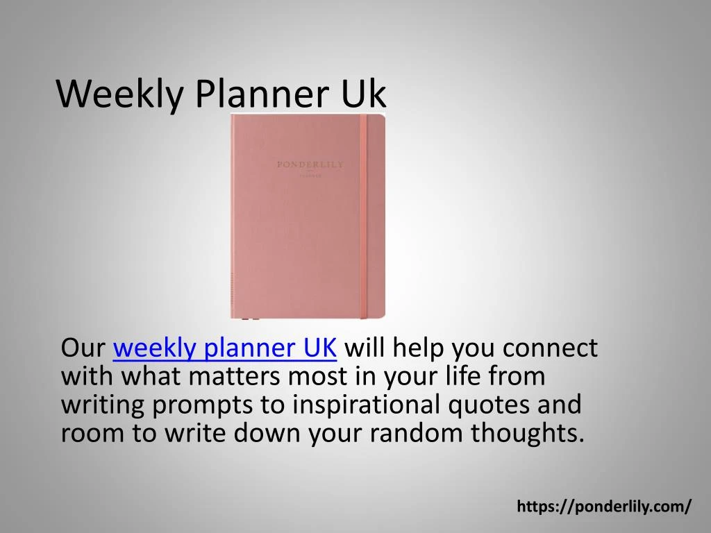 weekly planner uk