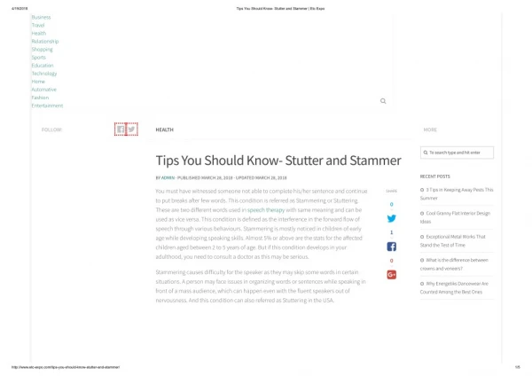 Tips You Should Know- Stutter and Stammer