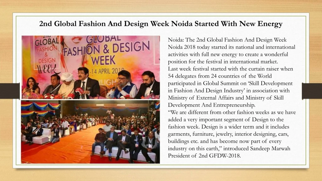 2nd global fashion and design week noida started