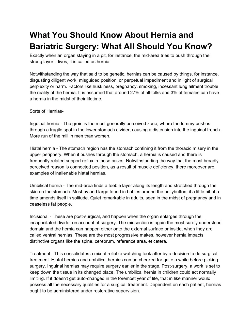 what you should know about hernia and bariatric