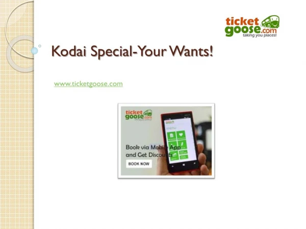 Kodai Special-Your Wants!