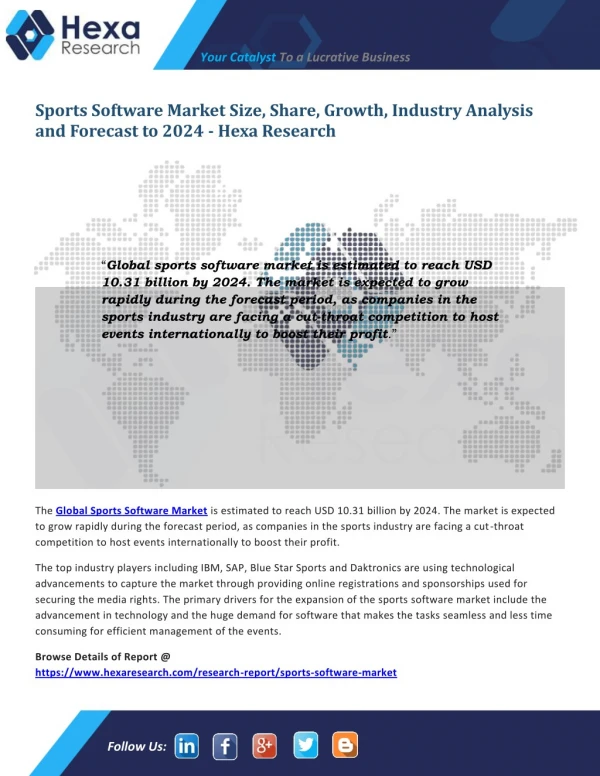 Global Sports Software Industry Research Report