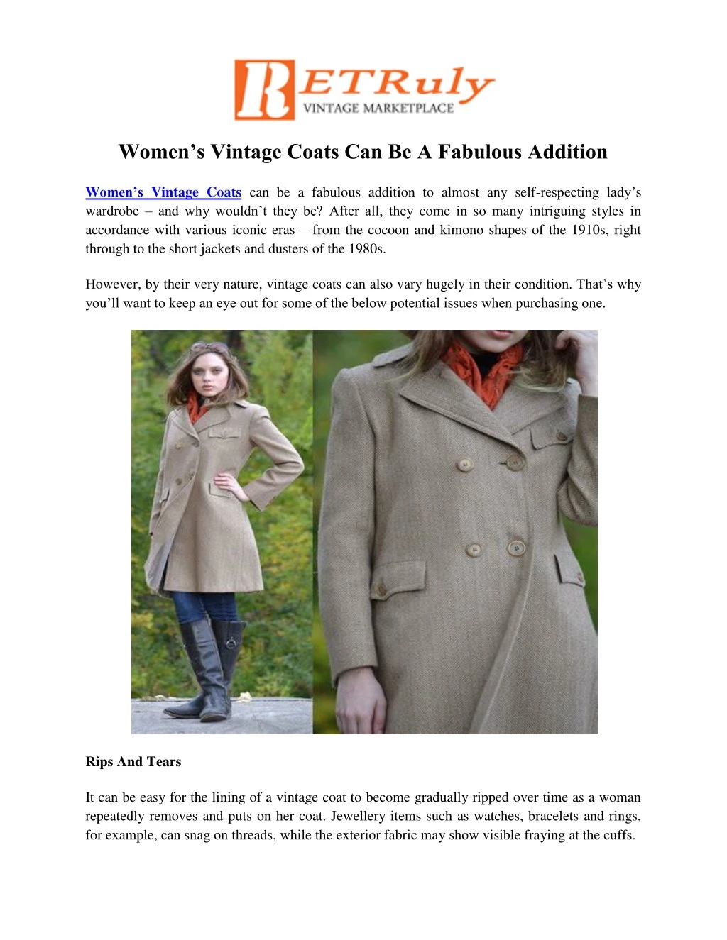 women s vintage coats can be a fabulous addition