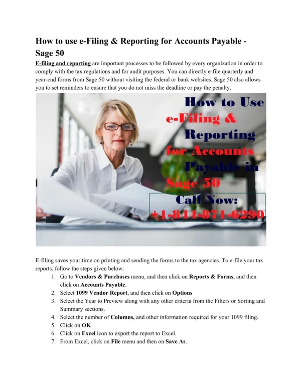 How to use e-Filing & Reporting for Accounts Payable - Sage 50..pdf