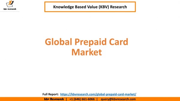 Global Prepaid Card Market Segmentation