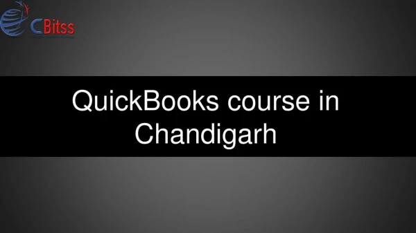 QuickBooks course in Chandigarh