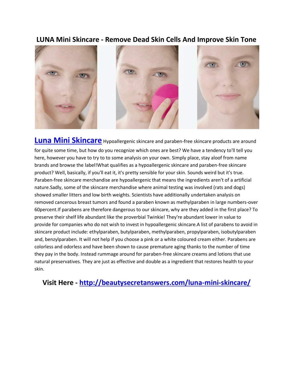 luna mini skincare remove dead skin cells