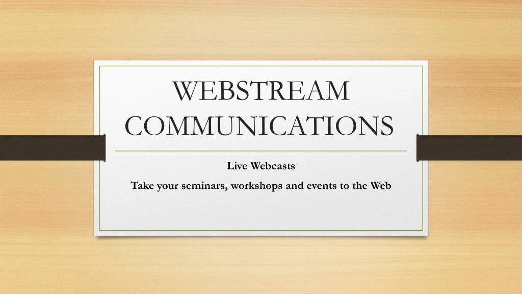 webstream communications