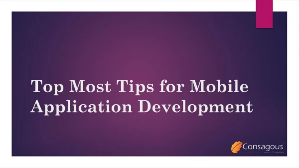 Top Most Tips for Mobile Application Development