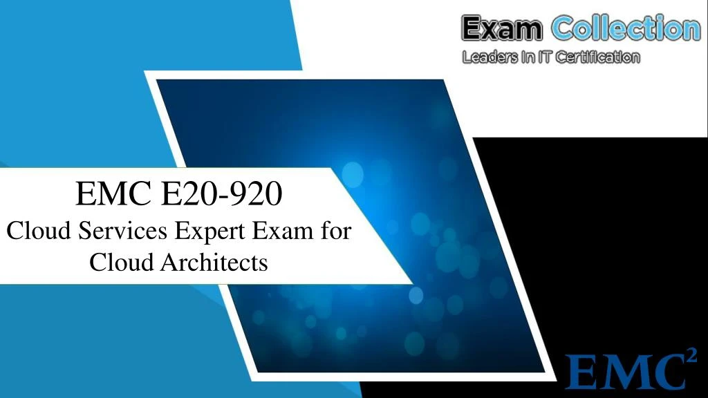 emc e20 920 cloud services expert exam for cloud
