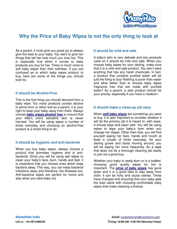 Why the Price of Baby Wipes Is Not the Only Thing to Look At