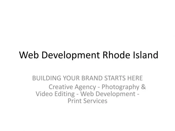 Rhode Island Web Development